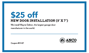coupon for 25 dollars off door install 8 by 7 foot door